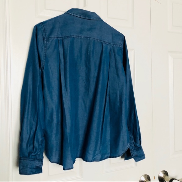 Ann Taylor chambray high-low button down - Picture 5 of 5